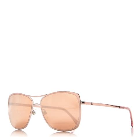 chanel rose gold aviator sunglasses|CHANEL Metal Pilot Summer Sunglasses 4224 Rose Gold.